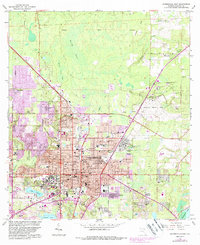1966 Map of Gainesville East, Alachua County, FL — High-Res, 1988 Print | Pastmaps